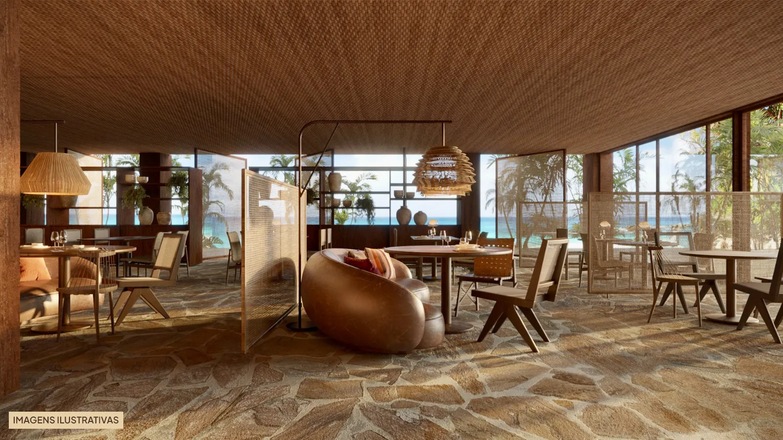 Restaurante com vista para o mar — imagem ilustrativa